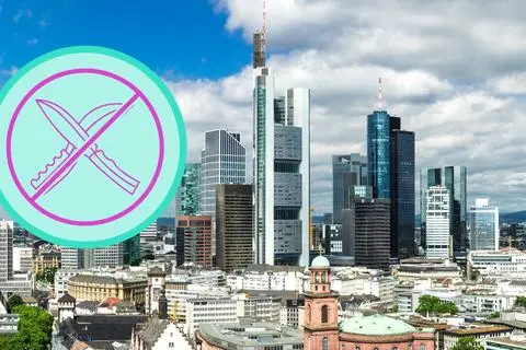 Im Frankfurter Bahnhofsviertel wurde vor einem Jahr offiziell eine Waffenverbotszone eingeführt. (Symbolbild-Collage)